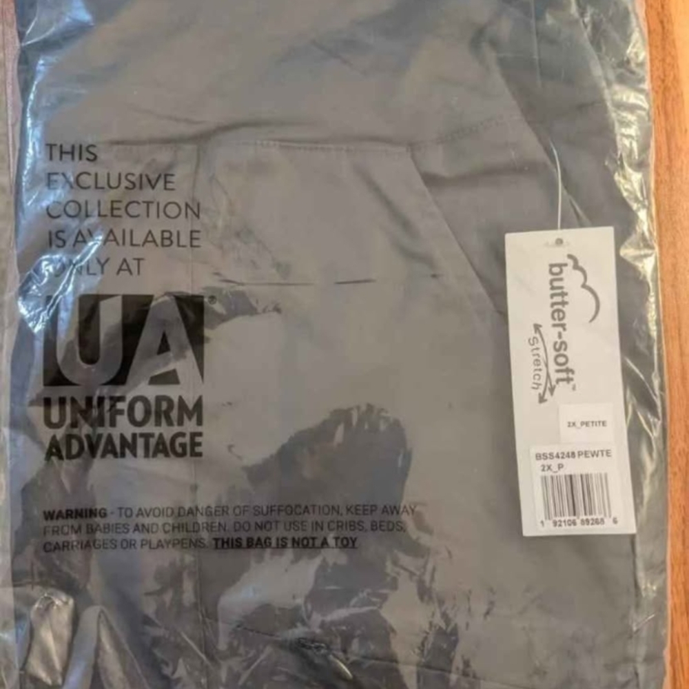 UA- 2X Petite-Butter-Soft STRETCH Women's pewter colored 6-Pocket High Waisted S